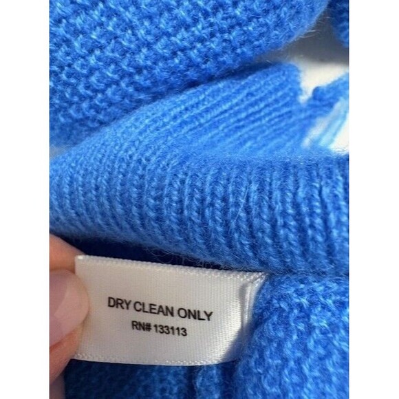Cashmere  V Neck Soft Sweater Sz Small Blue Old Money - Picture 5 of 12